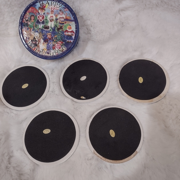 Vintage Santa Barbara Ceramic Coasters Set.5 - Picture 6 of 8